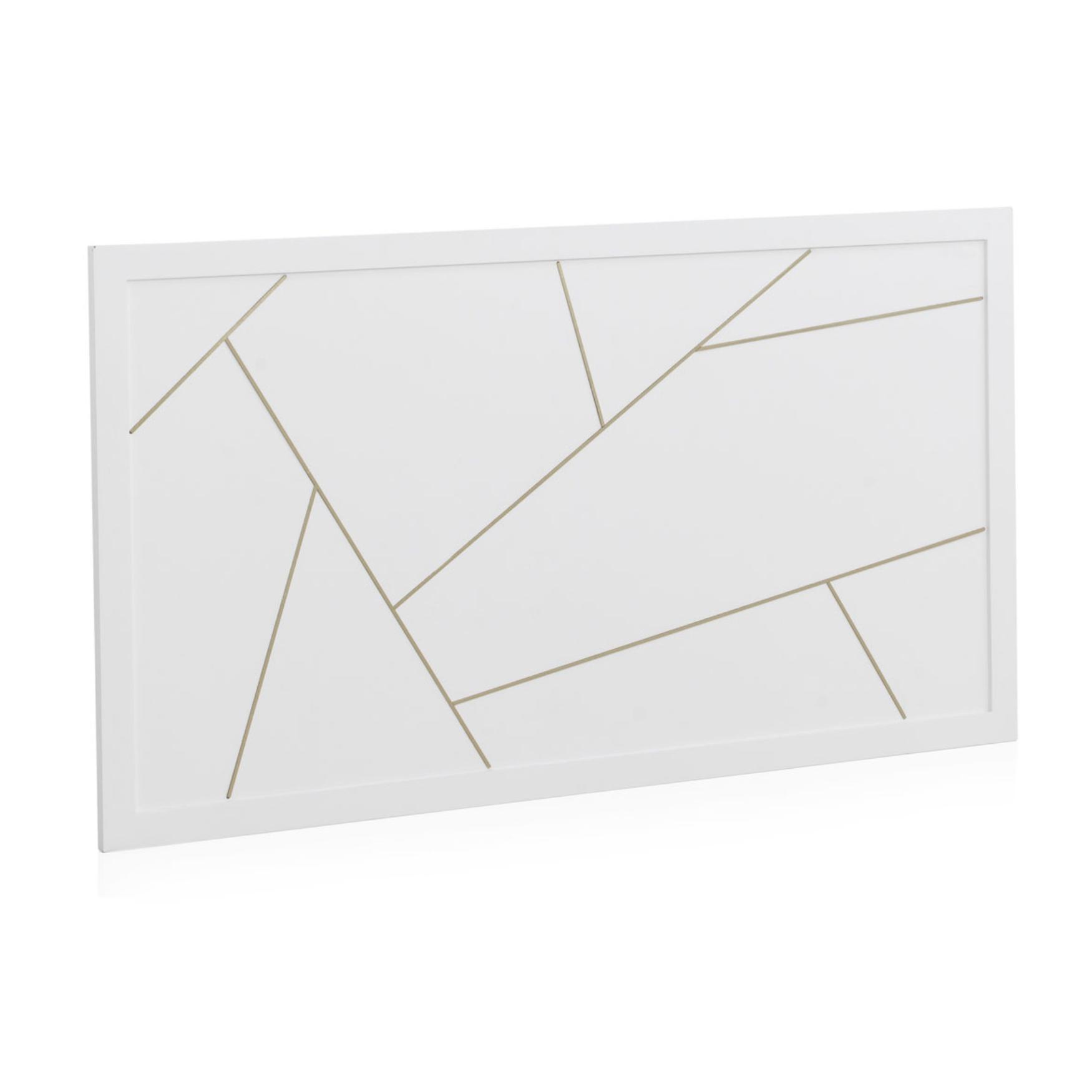 Cabezal Lacado Blanco Decorado En Oro 110X60 El mejor complemento para tu hogar. Fijalo