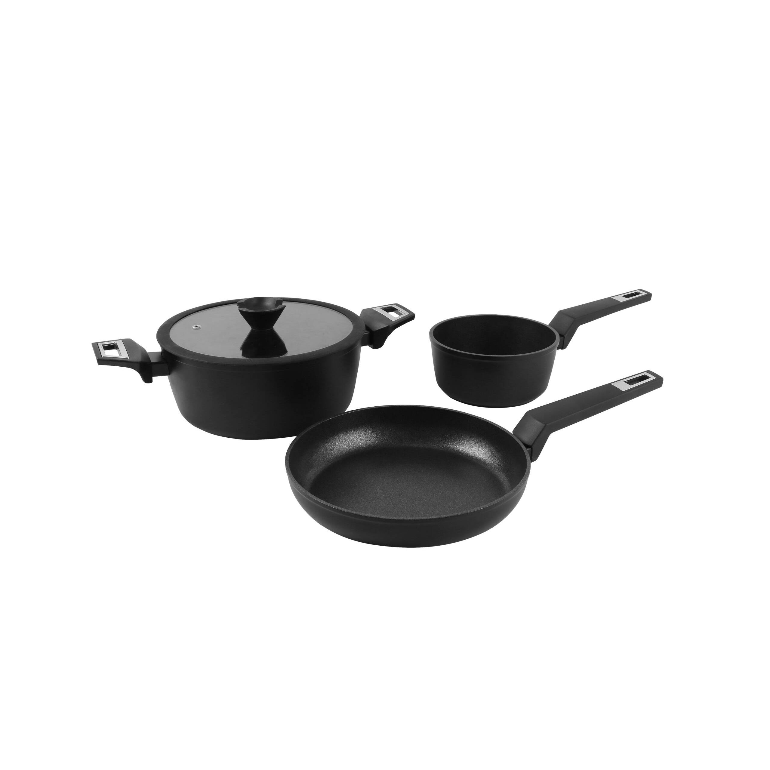 Juego de sartenes Sogo Cazo 16Cm ,Cacerola24Cm,Sarten 24Cm Aluminium Forjado
