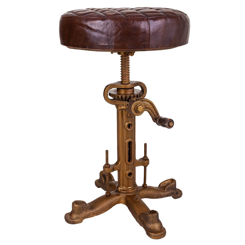Wonderlust Deco - Taburete de metal 36x36x50 Marrón 36x36x50h cm