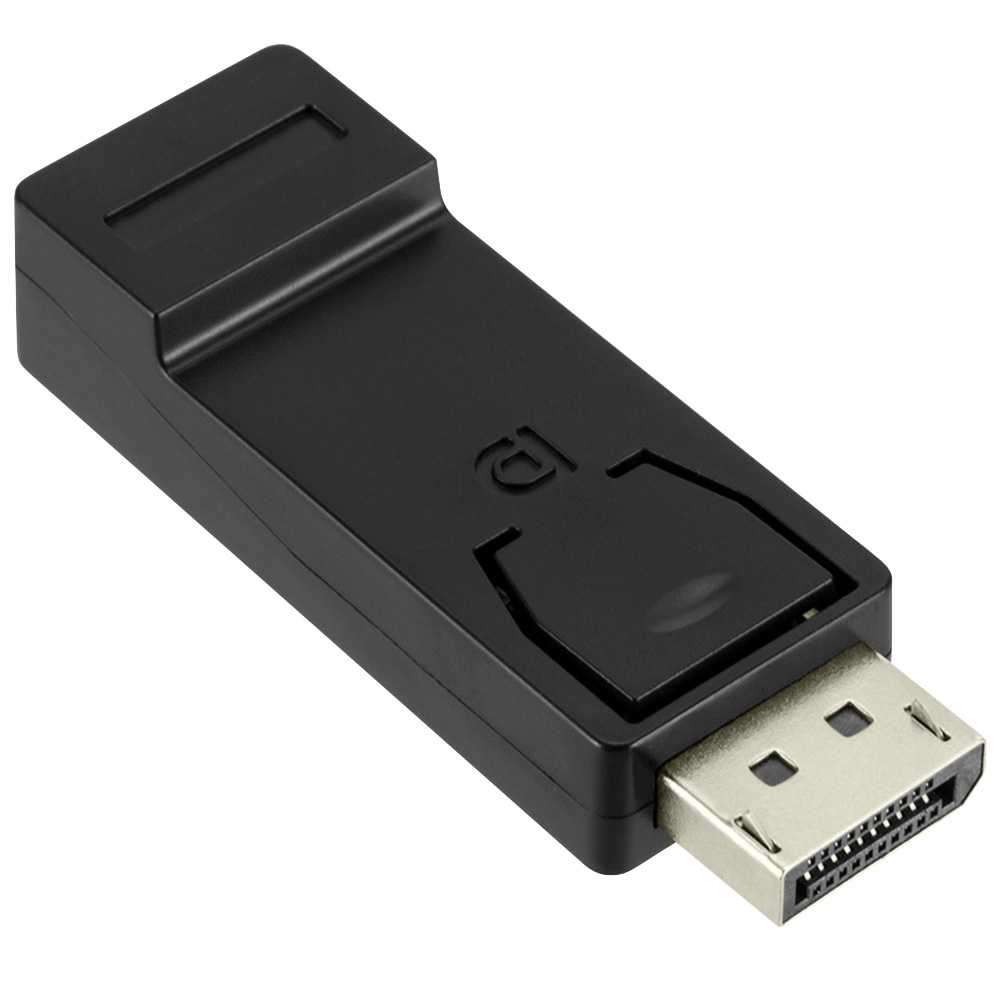 Ociodual Adaptador de DP a HDTV M/H Negro DisplayPort Display Port Video Audio Full HD 1080p para PC TV Monitor Proyector