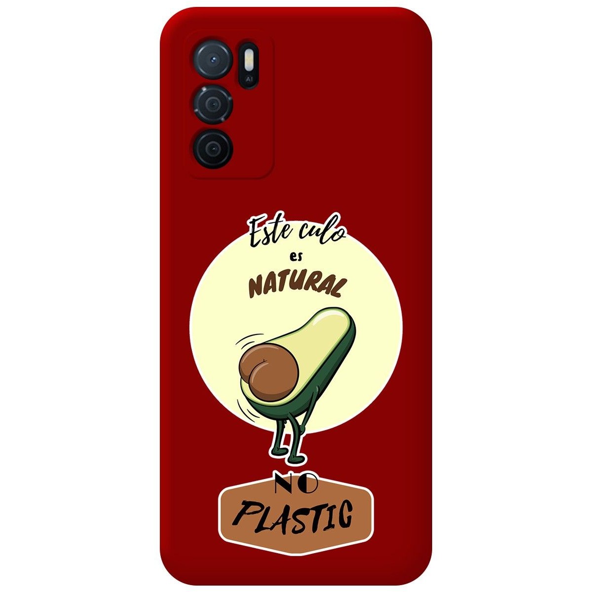 Funda Silicona Líquida Roja para Oppo A16 / A16s diseño Culo Natural Dibujos
