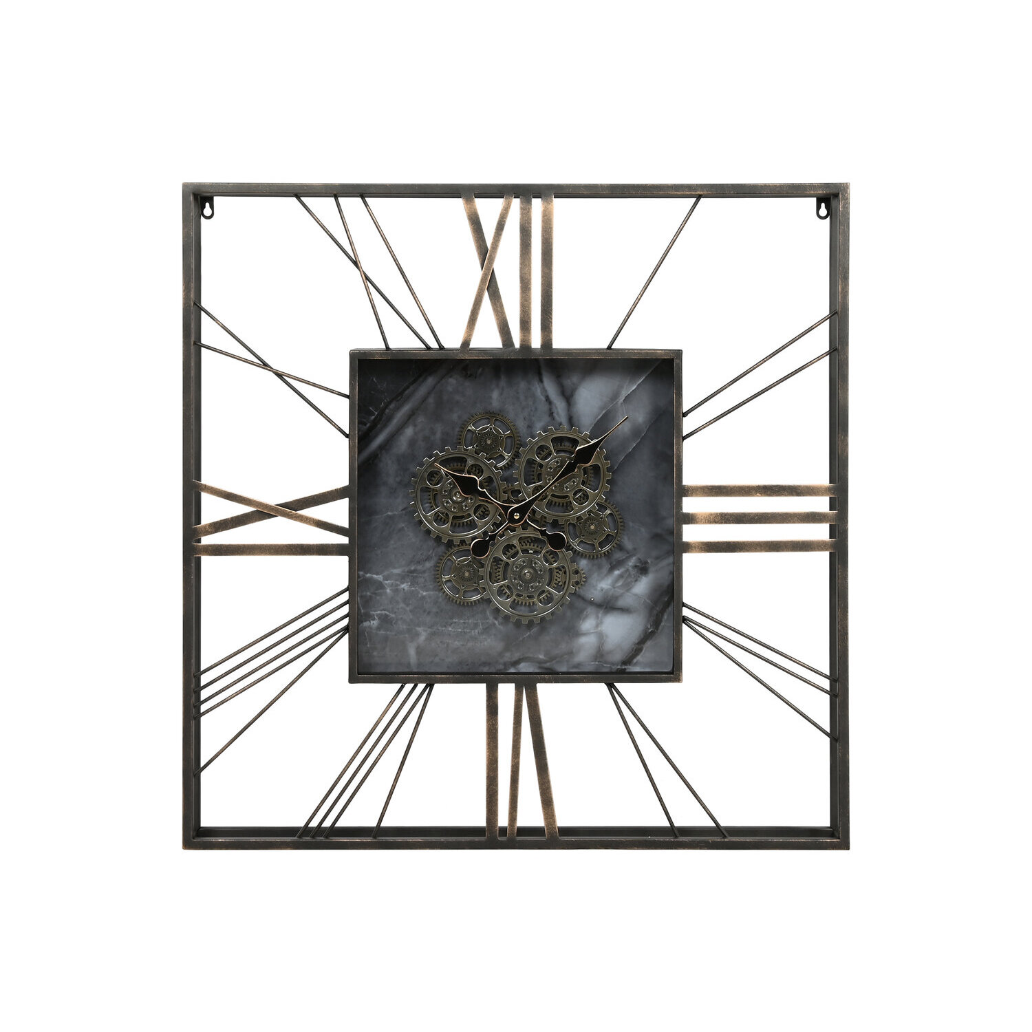 Reloj pared metal cristal 80x8x80 dorado , El mejor complemento para tu hogar.