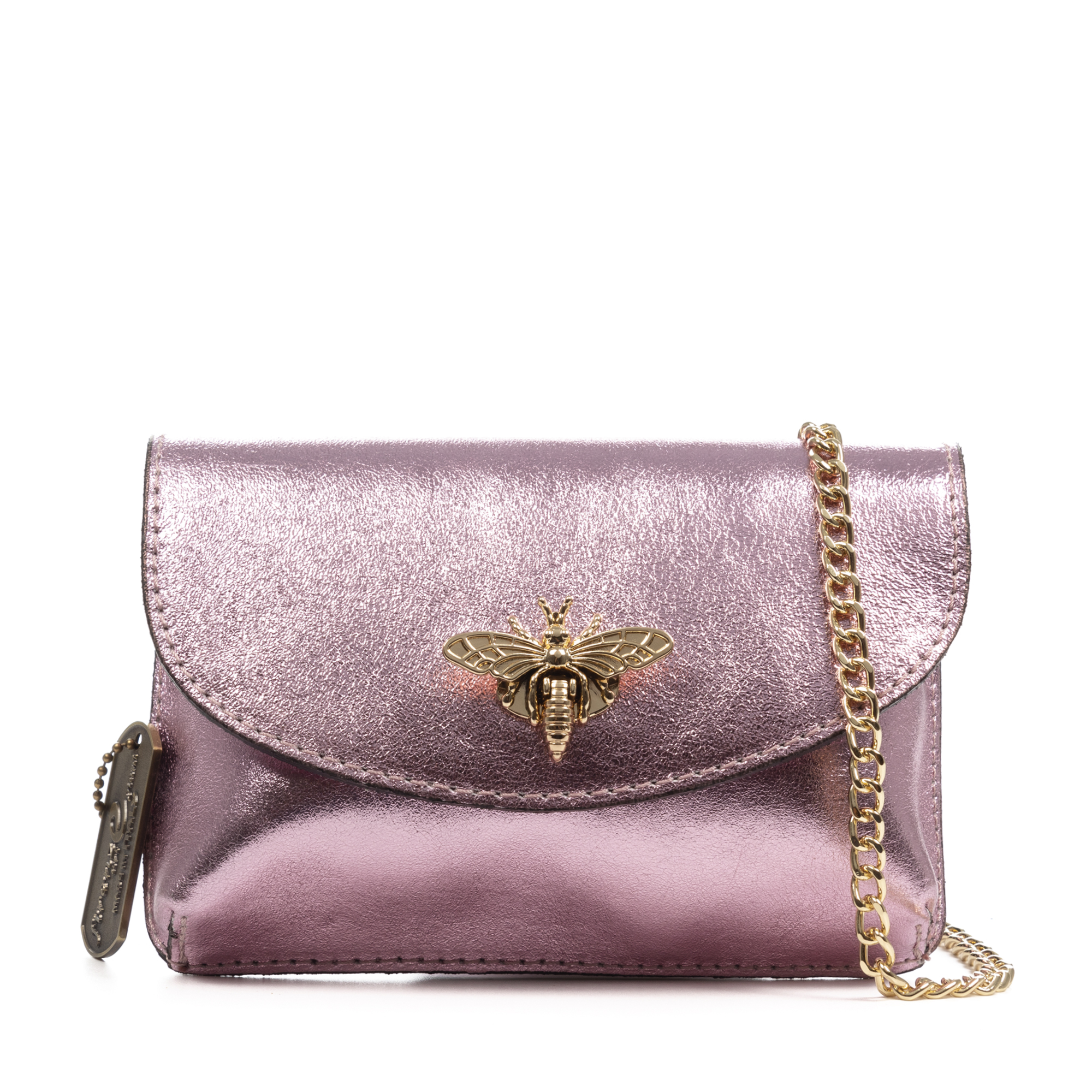 FIRENZE ARTEGIANI Aquilonia bolso de mano mujer. Piel auténtica acabado Gamuza lacada. Fabricado en Italia 17_5x6x11_5 Cm.