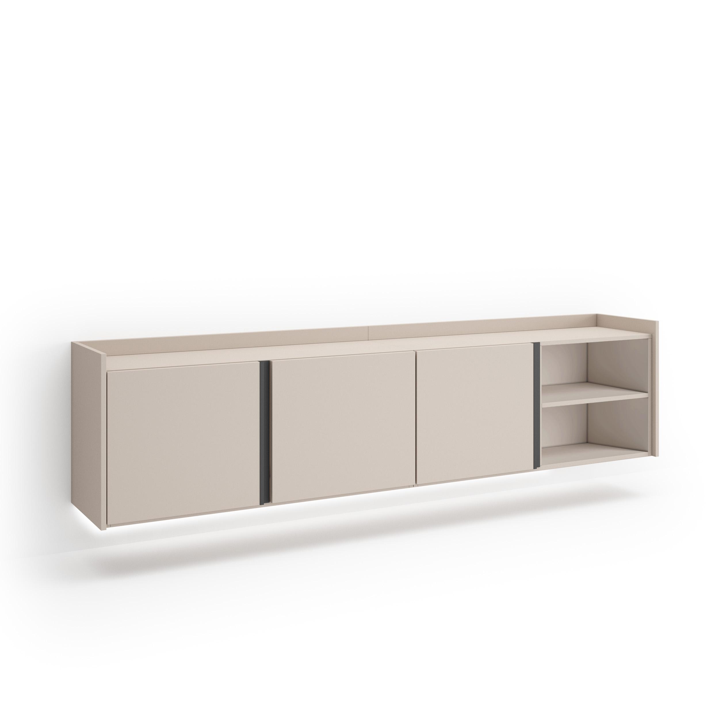 Mueble TV, Televisión, 207x35x50cm, Para TV hasta 80", Colgado, Suspendido, LED