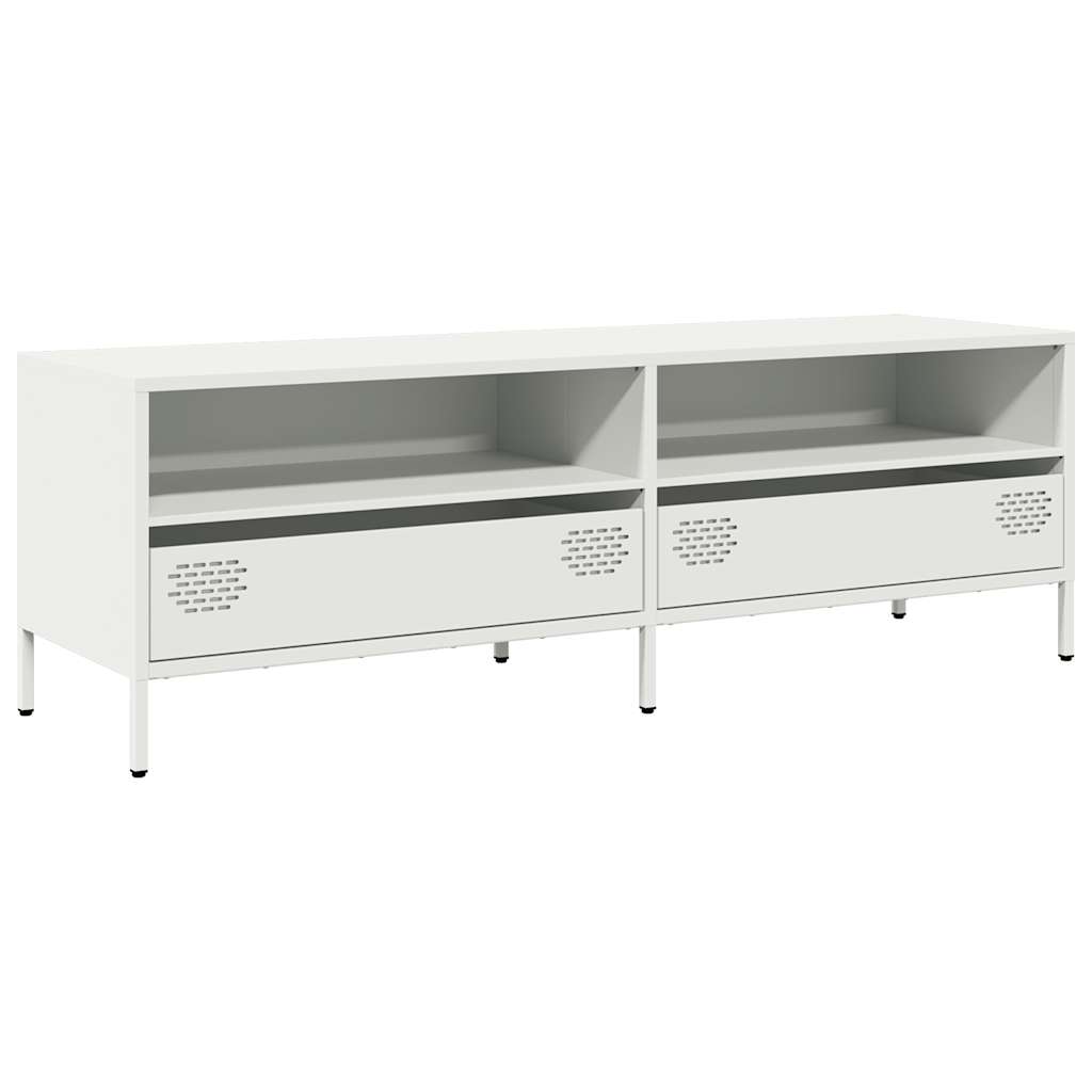 vidaXL Mueble para TV acero laminado en frío blanco 135x39x43,5 cm