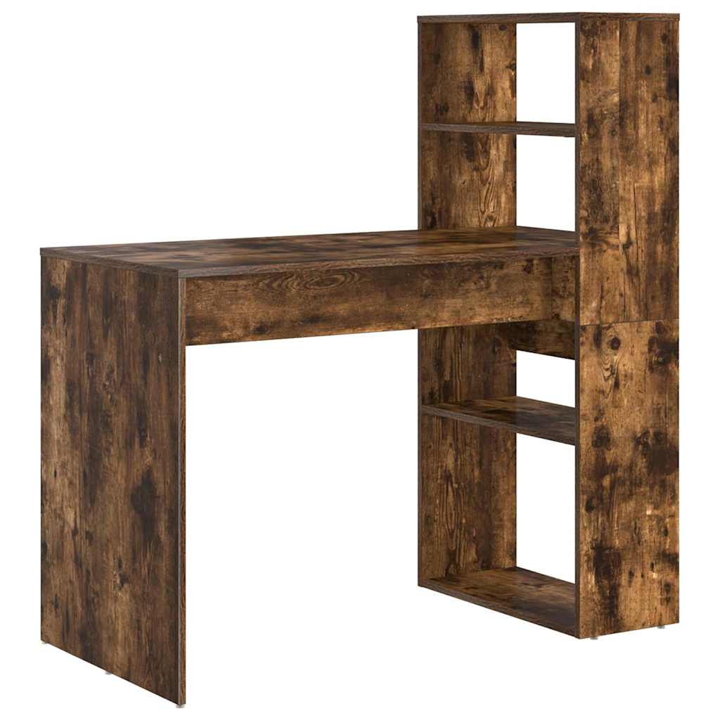 vidaXL Escritorio Roble ahumado 113 x 54 x 120 cm Madera de ingeniería