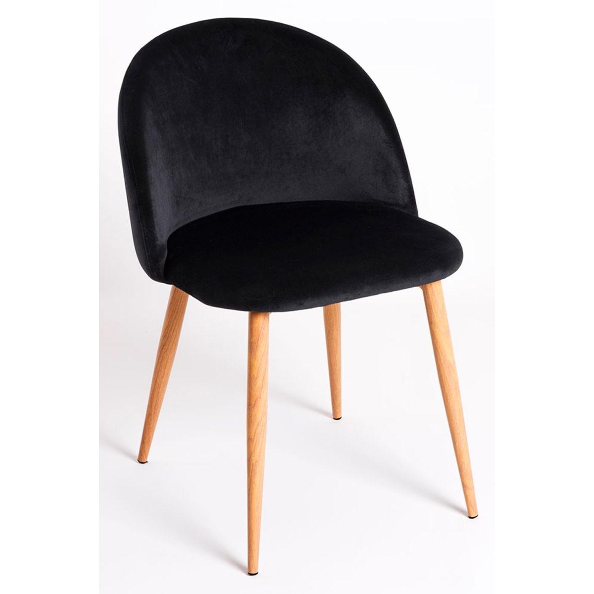 Regalos Miguel - Packs Sillas Comedor - Pack 6 Sillas Vint Terciopelo - Negro