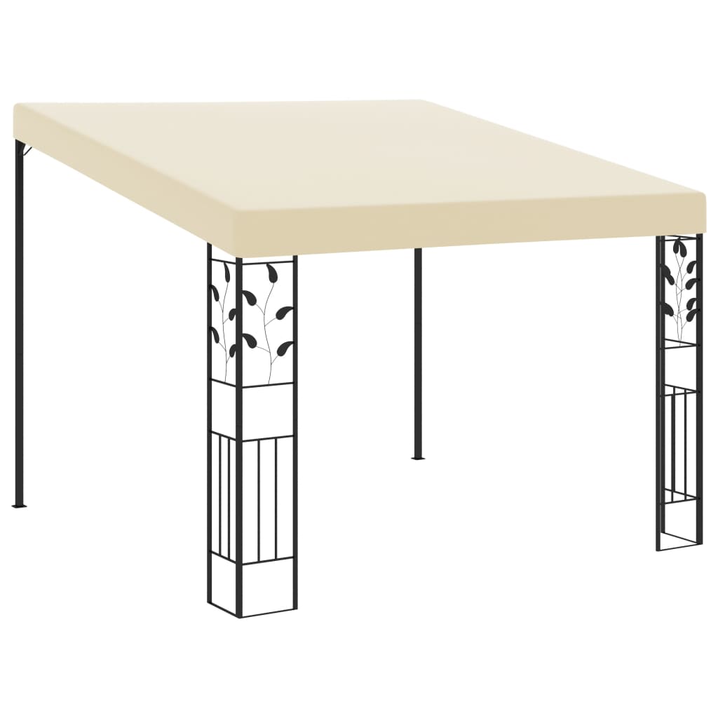vidaXL Cenador con Montaje en la Pared 3x3x2,5 m Toldo Parasol Color Antracita,  Crema, y mas