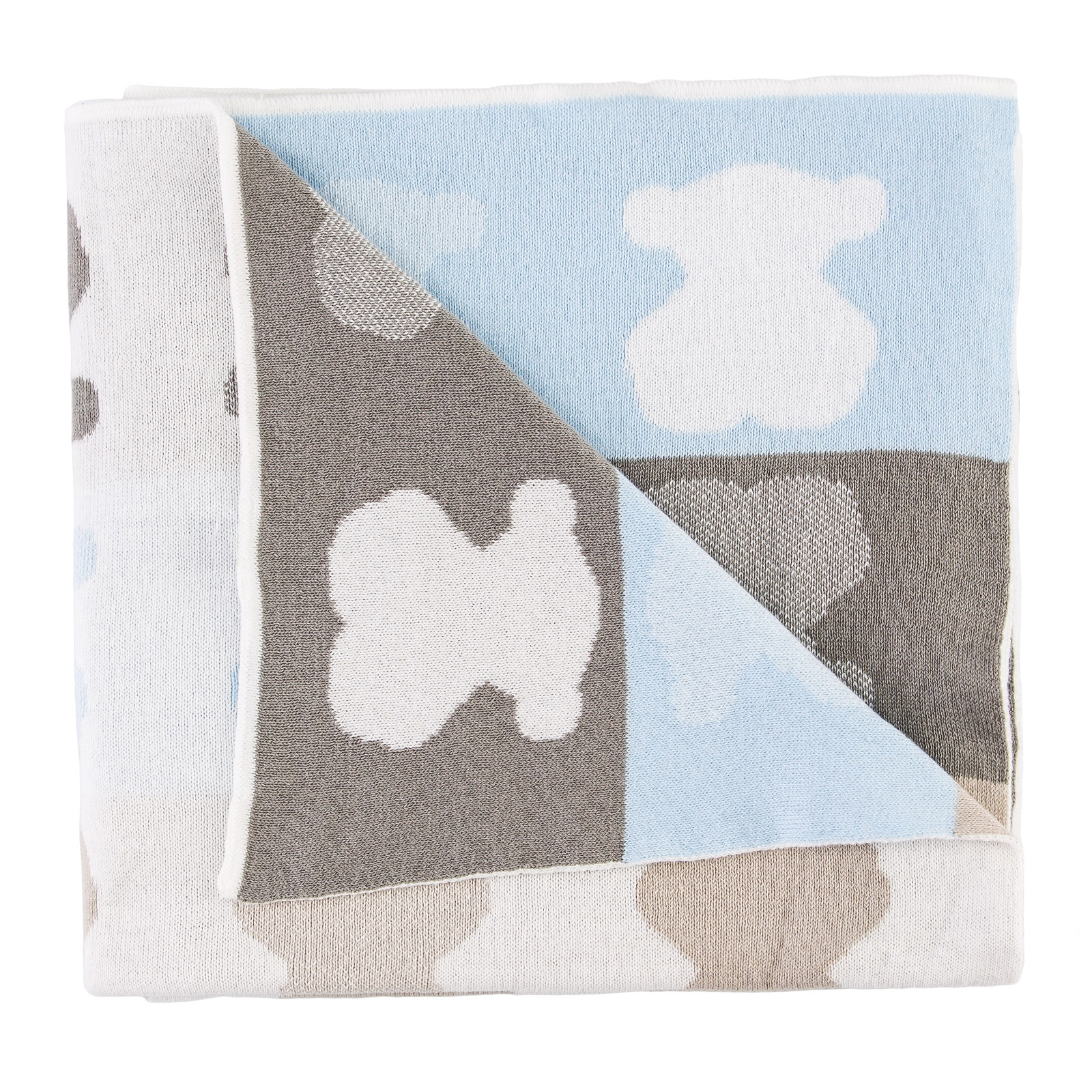 Manta reversible Multi Ositos Jaquard