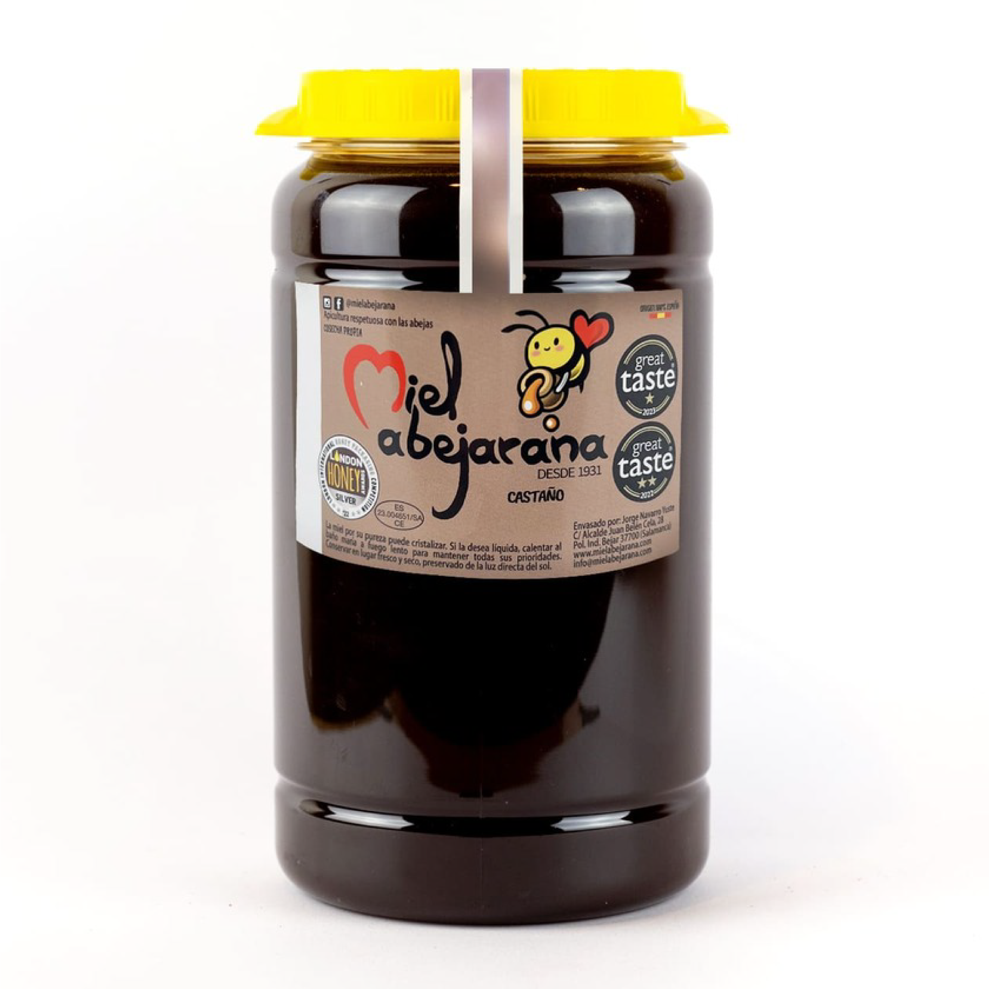 Miel Abejarana - Miel de Castaño 2 KG - Artesana. GREAT TASTE 2022, 2023