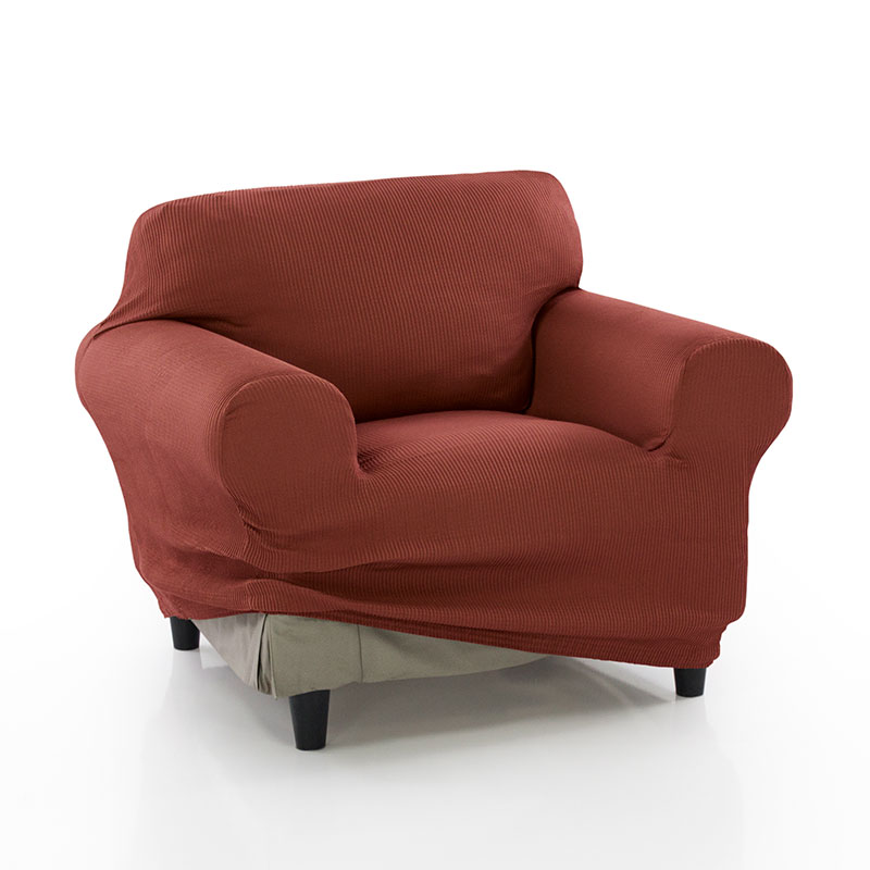 MAXIFUNDAS FUNDAS DE SOFA & CHAISE LONGUE - Funda de Sofá Elástica Strada 1 Plaza, Caldera con Espumas Incluidas y Composición de Algodón Poliéster Elastómero