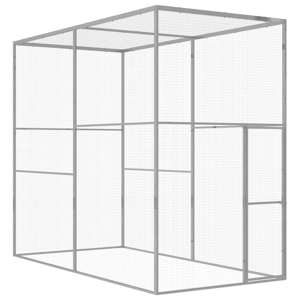 vidaXL Jaula para Gatos Acero Galvanizado Mascotas Jardín Patio Multitamaño