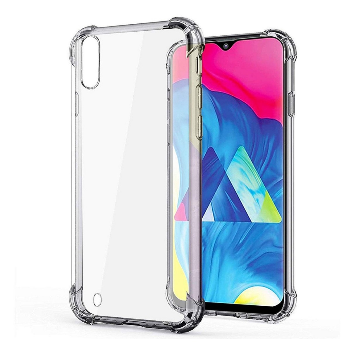 Tumundosmartphone Funda Gel Tpu Anti-Shock Transparente para Samsung Galaxy M10