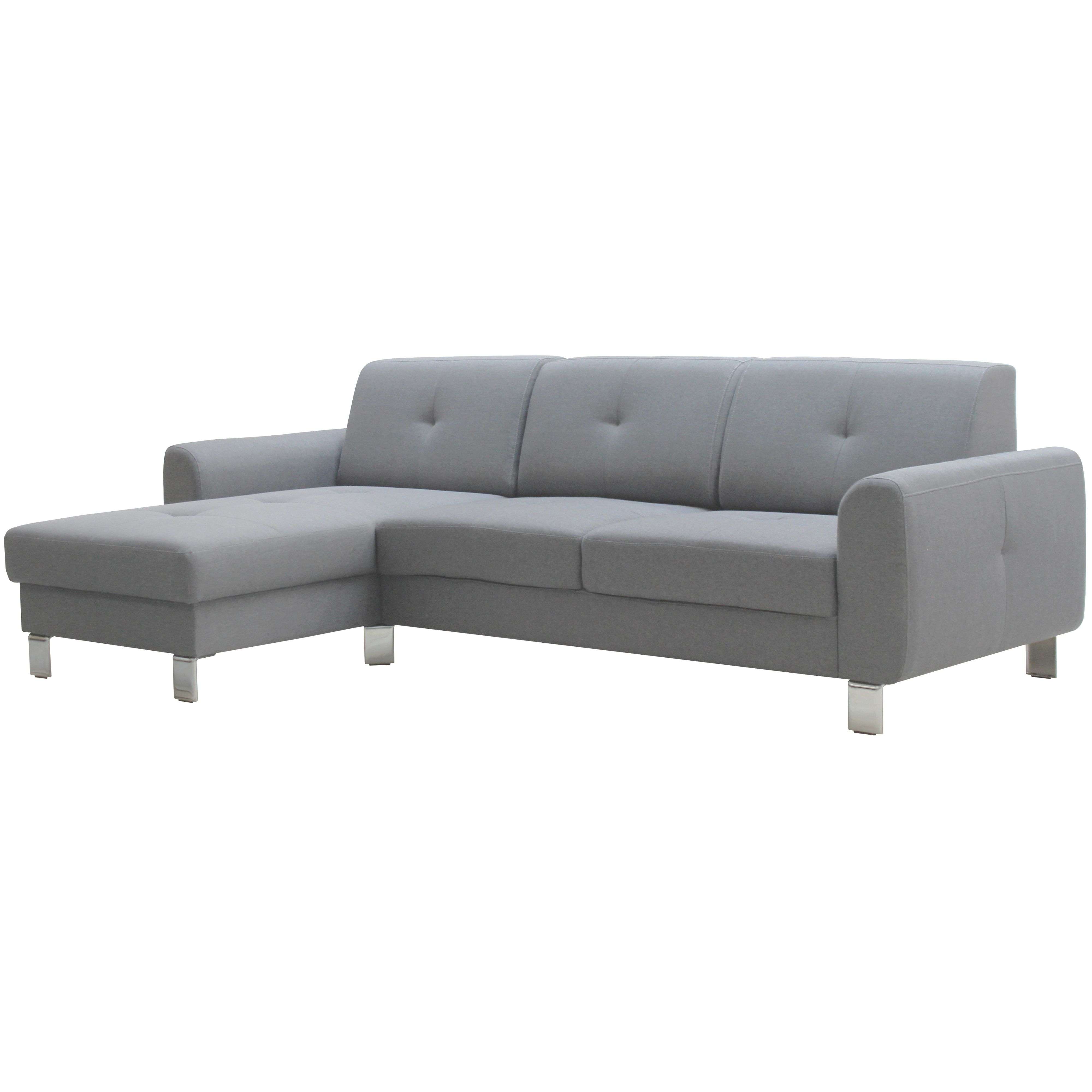 Miroytengo Sofá Chaise Longue Reversible Axel Malmo Salón Comedor Color Gris Claro 260 cm