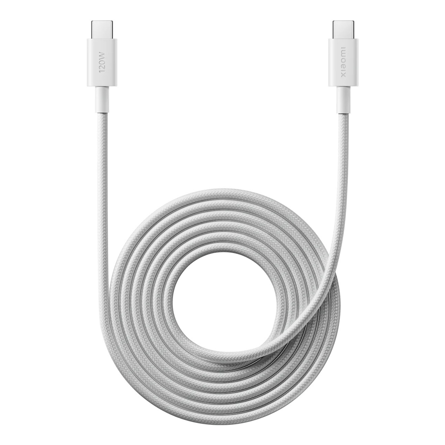 Xiaomi Braided USB Tipo-C Macho a USB-C Macho Hasta 120W Trenzado | Alta Velocidad 480Mbps | 2m 2 Metros | Carga Rápida | Seguro y Fiable | Compatible con iPhone 17 / 17e / 16 / 16e / 15 Pro Max - Xiaomi Redmi, Samsung, ZTE, TCL