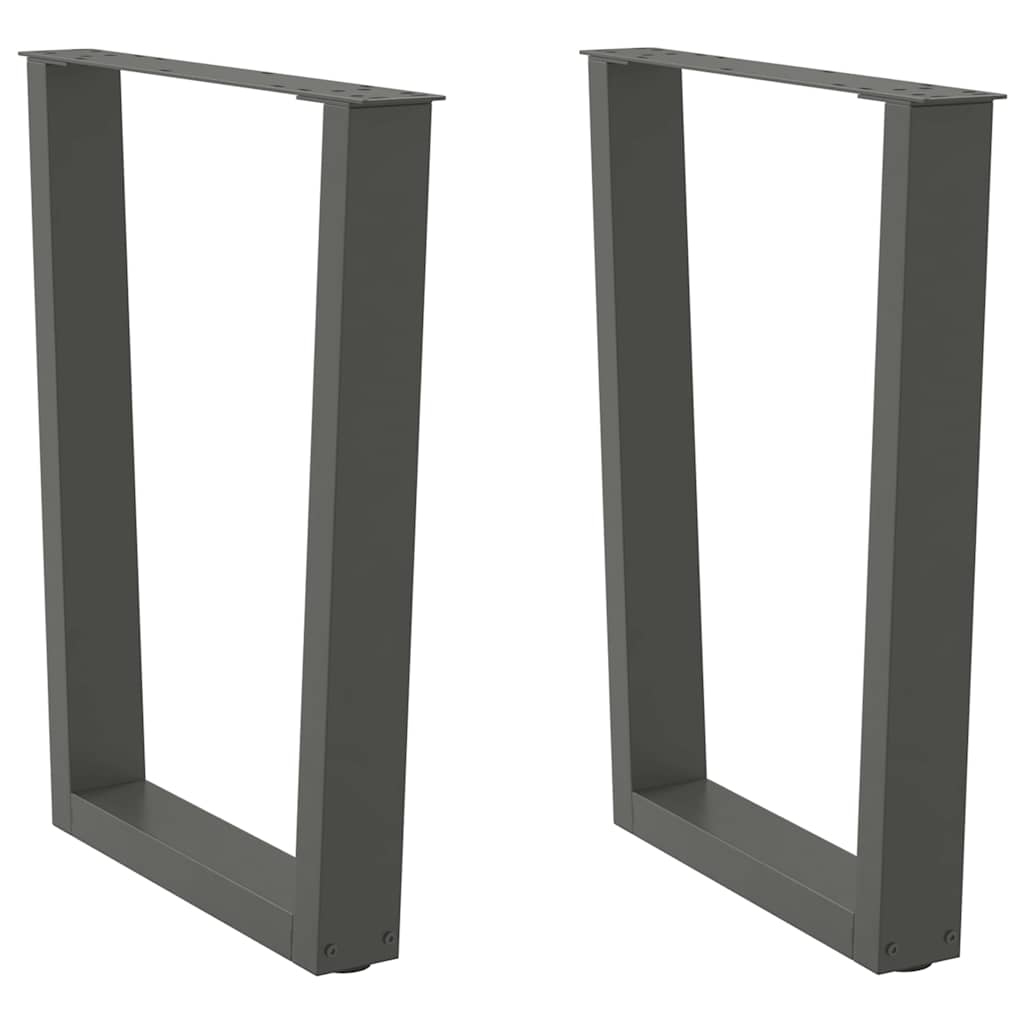 vidaXL Patas para mesa de comedor en forma de V (2 unidades) 60 x (72-73,3) cm, acero