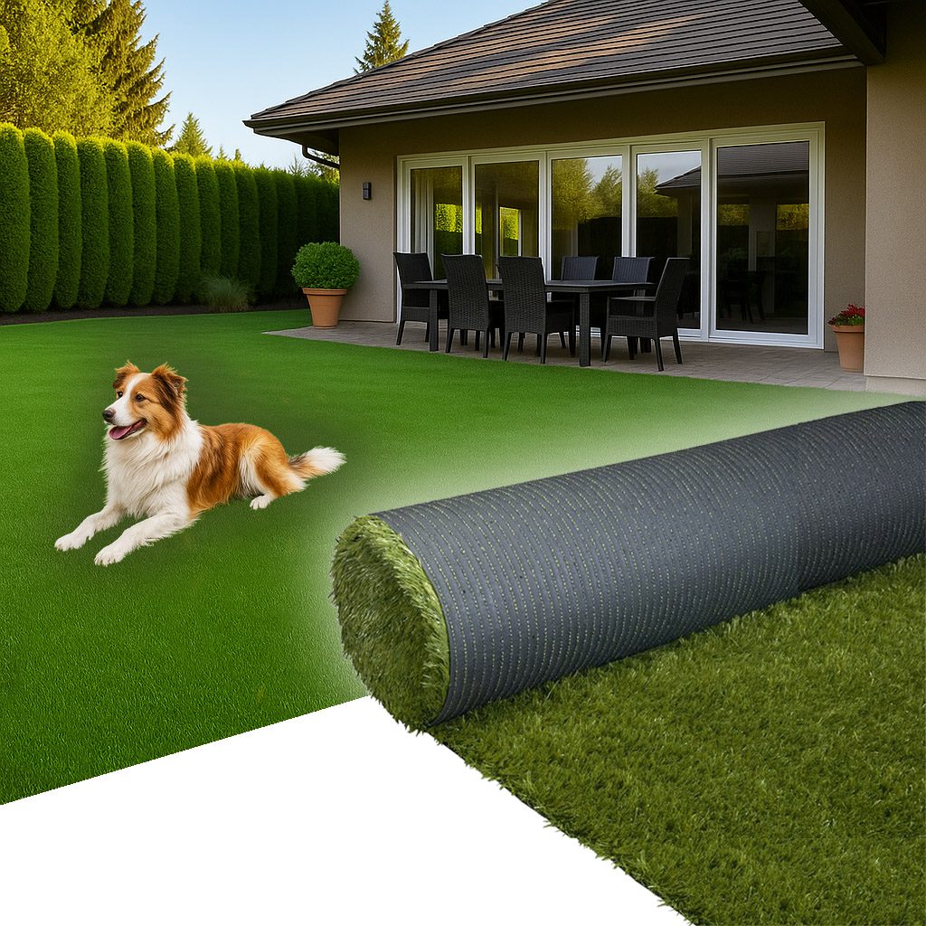 Rollito de Césped Artificial Barato exterior jardín terraza mascotas 35mm - [Ancho2m x5mt largo]