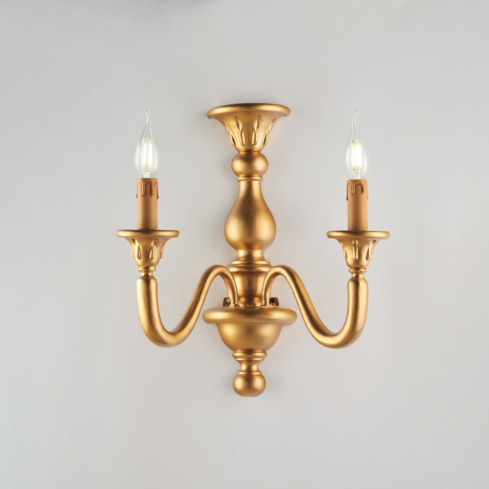 Apliques Contemporáneos Lucca Oro 2 Luces E14