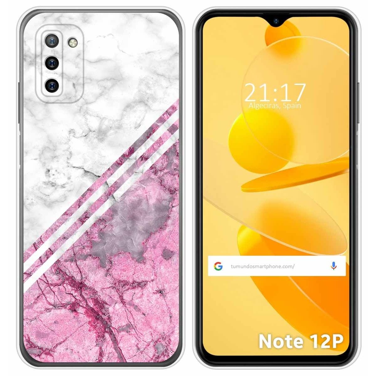 Funda Silicona para Ulefone Note 12P diseño Mármol 03 Dibujos