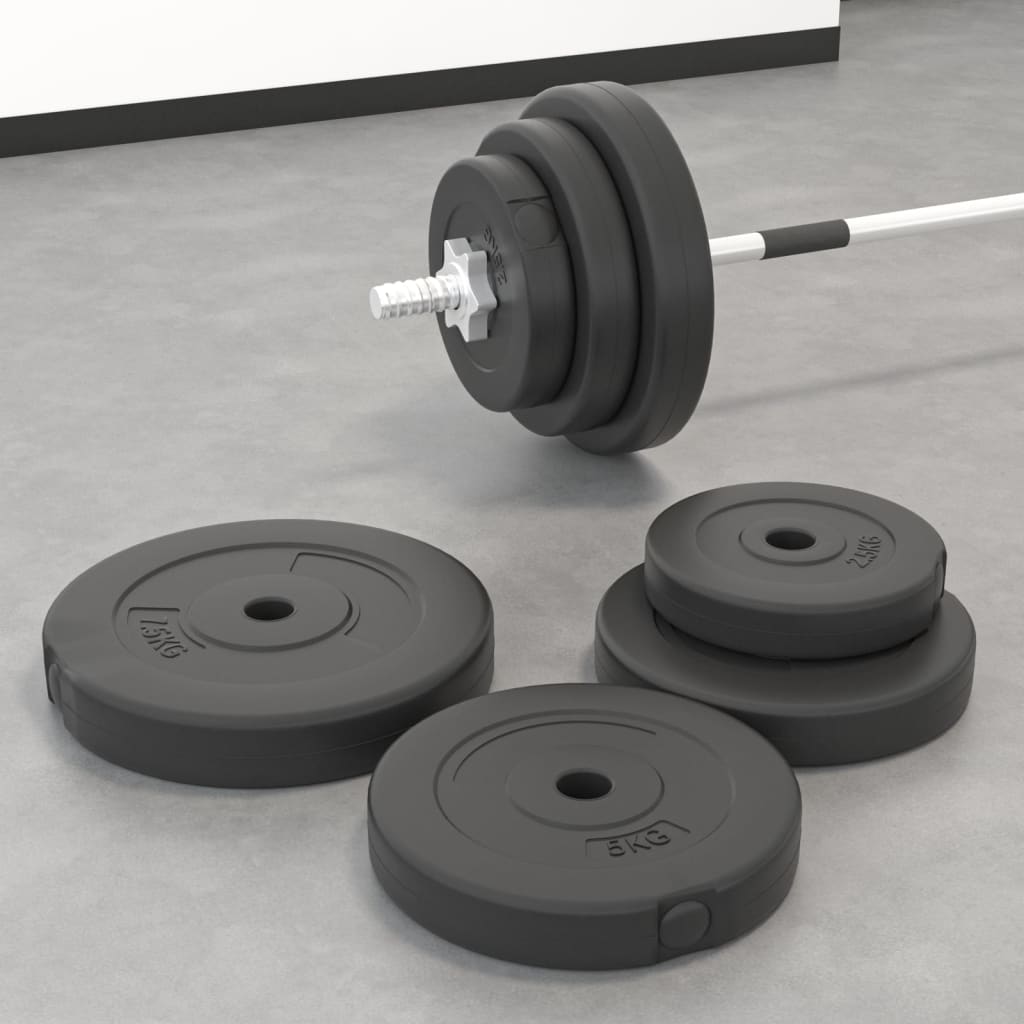 vidaXL Discos de Pesas Cemento Gimnasio Deporte Ejercicio Fitness Peso 2x 10 kg,  4x 5 kg,  2x 5 kg + 2x 10 kg y mas