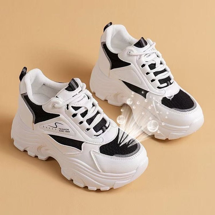 Zapatillas De Platforma Transpirables Para Mujer Confortables Y Modernas Suela De Goma Antideslizante Talla Verdadera Para Deporte Y Casual Color Blanco
