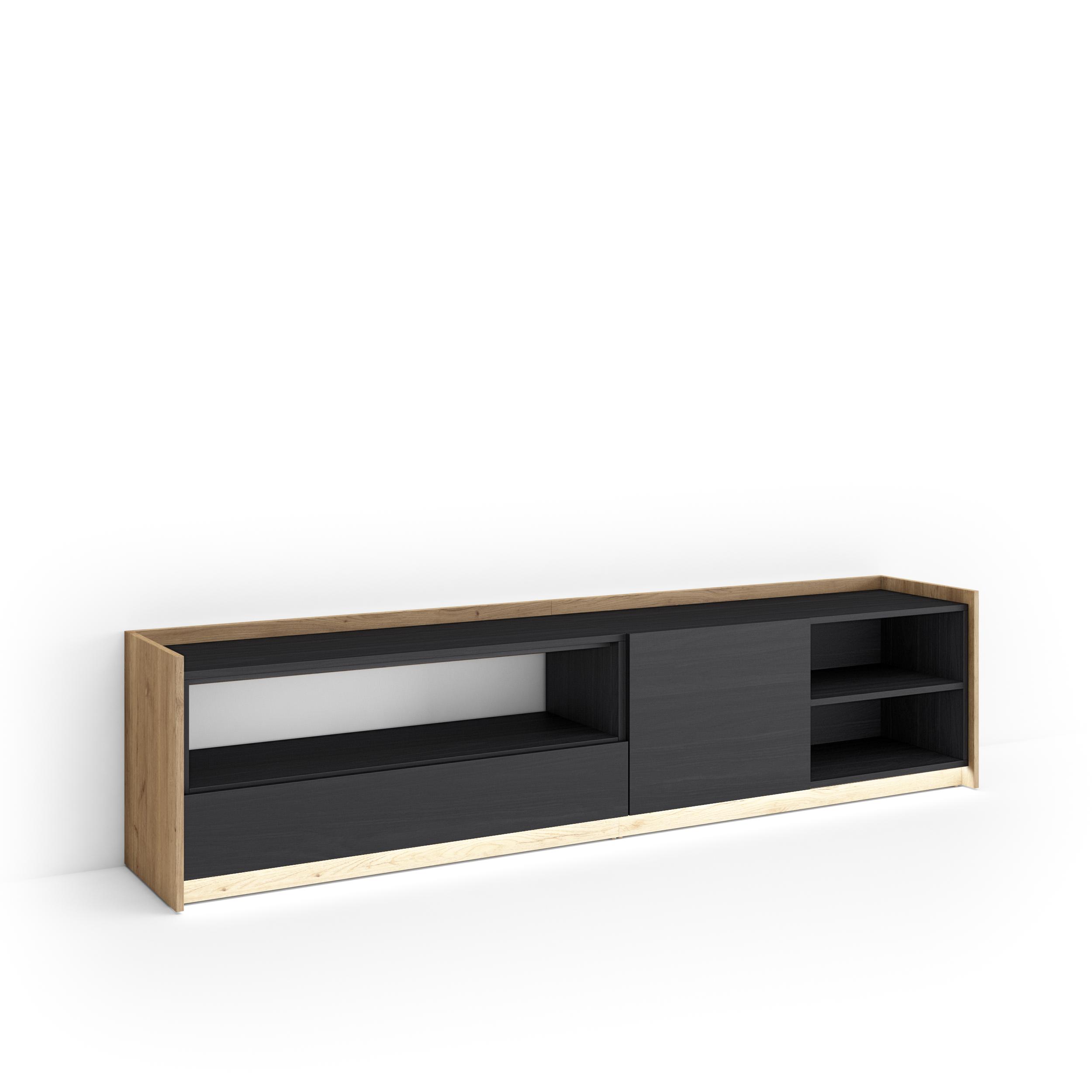 Mueble TV, Televisión, 207x37x50cm, Para TV hasta 80", LED