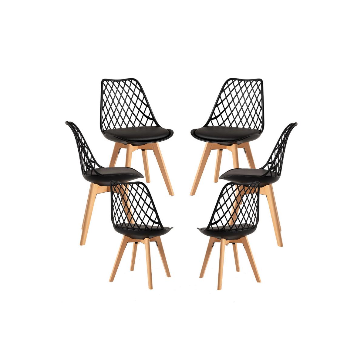 Regalos Miguel - Packs Sillas Comedor - Pack 6 Sillas Mima - Negro