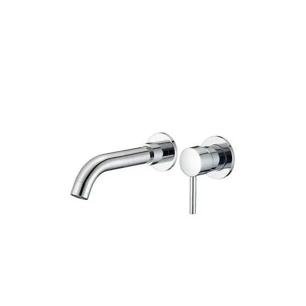 VALAZ Guadiana Grifo de lavabo de 15 cm redondo y empotrado fabricado en latón con un acabado cromado