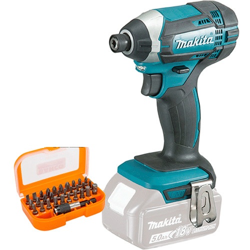 MAKITA - Atornillador Impacto MAKITA DTD152Z 18V 165Nm + Juego Puntas + Adaptador