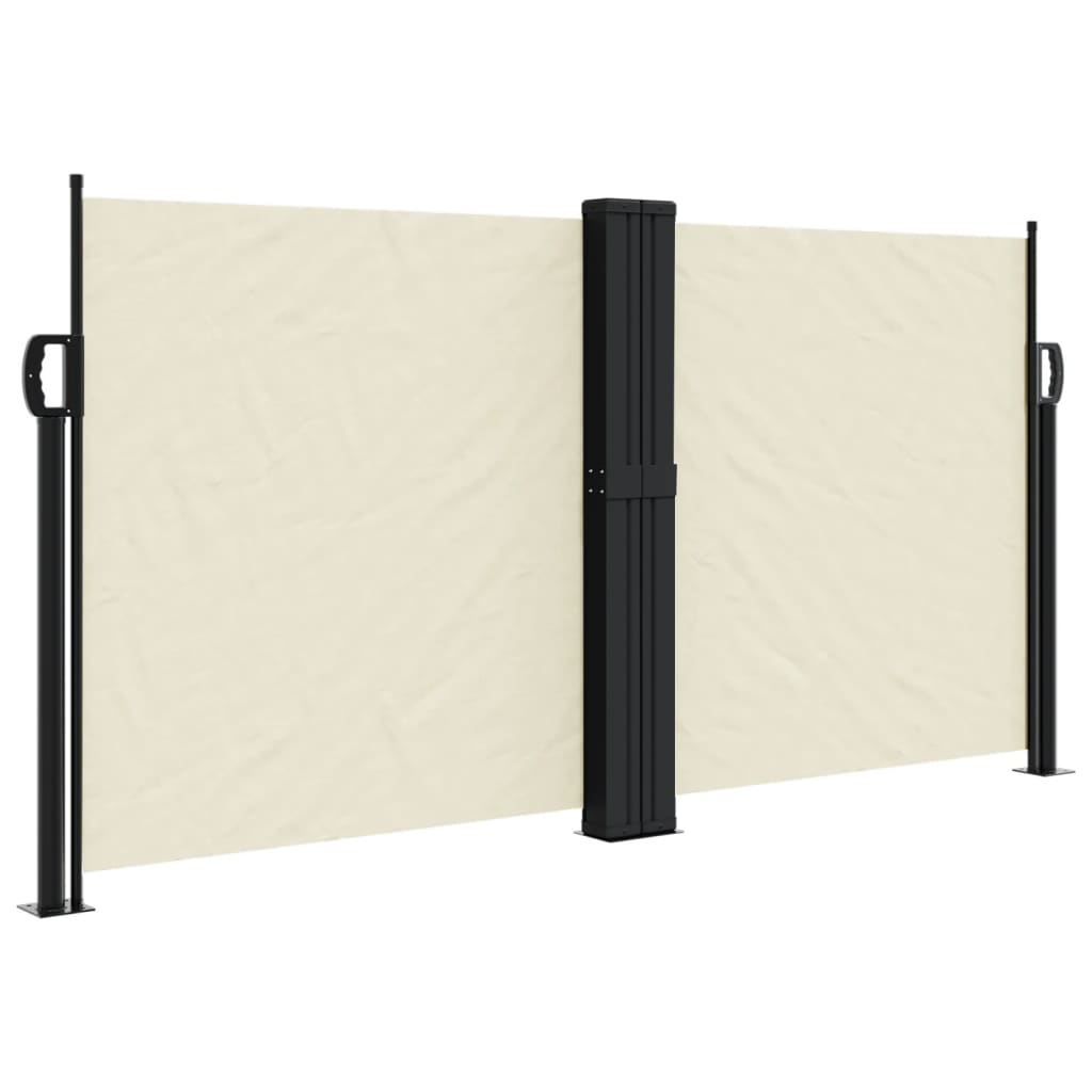 vidaXL Toldo lateral retráctil 120x1200 cm Color Negro, Crema, Azul