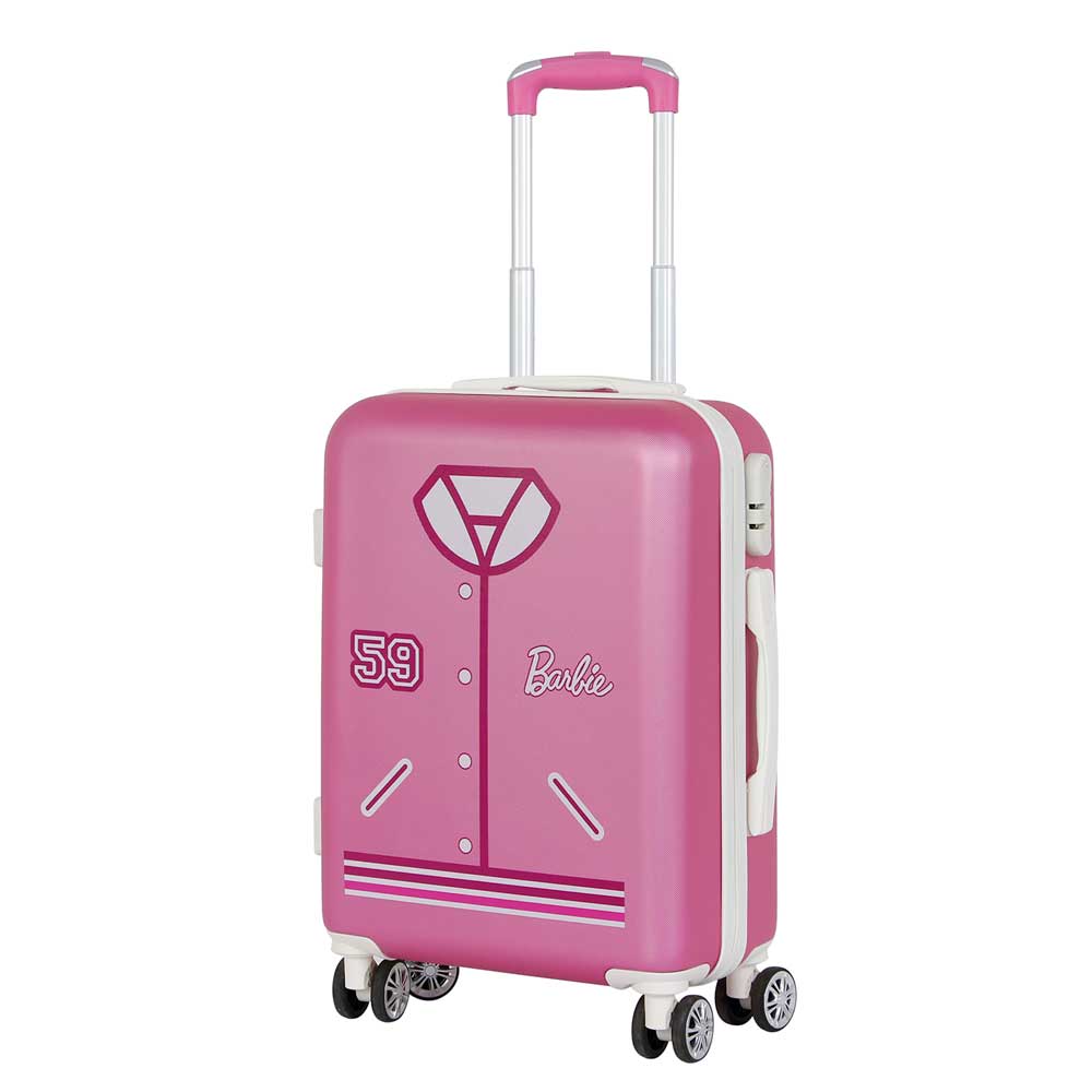 Barbie Varsity Maleta de Cabina ABS 4 Ruedas, Rosa