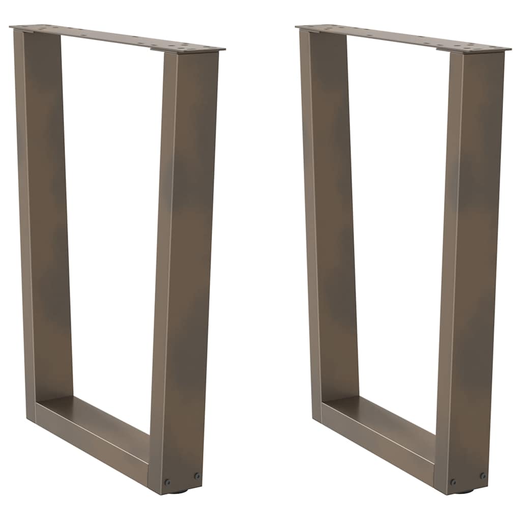 vidaXL Patas para mesa de comedor en forma de V (2 unidades) 70 x (72-73,3) cm, acero