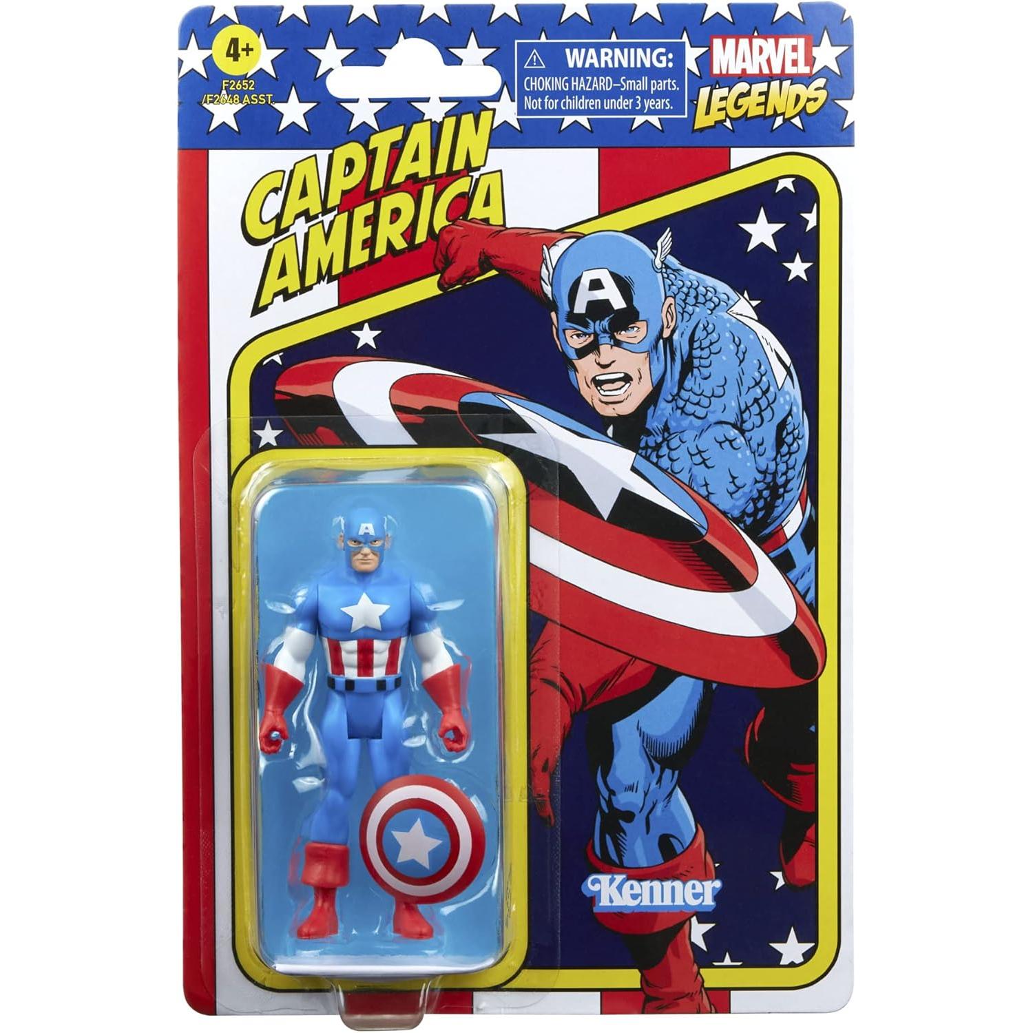 Marvel Legends Kenner Hasbro 2021 Thor Iron Man La Cosa The Thing Moon Knight Firestar Captain America Nova Figura Retro de 9,5 cm