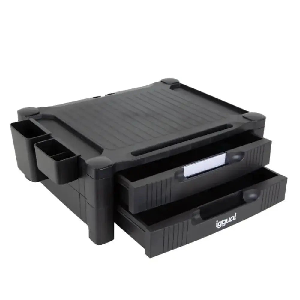 Iggual EM2C Soporte para Monitor de Escritorio Negro