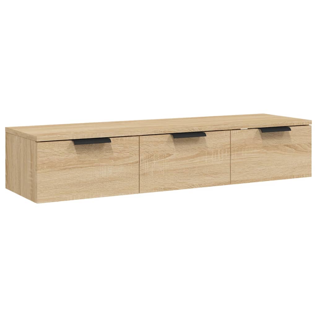 vidaXL Armario de pared madera de ingeniería 102x30x20cm Blanco, Negro, Roble Sonoma Mueble Almacenaje Estantería para Oficina, Estudio, Dormitorio Estantería/Librería/ mueble de Almacenamiento