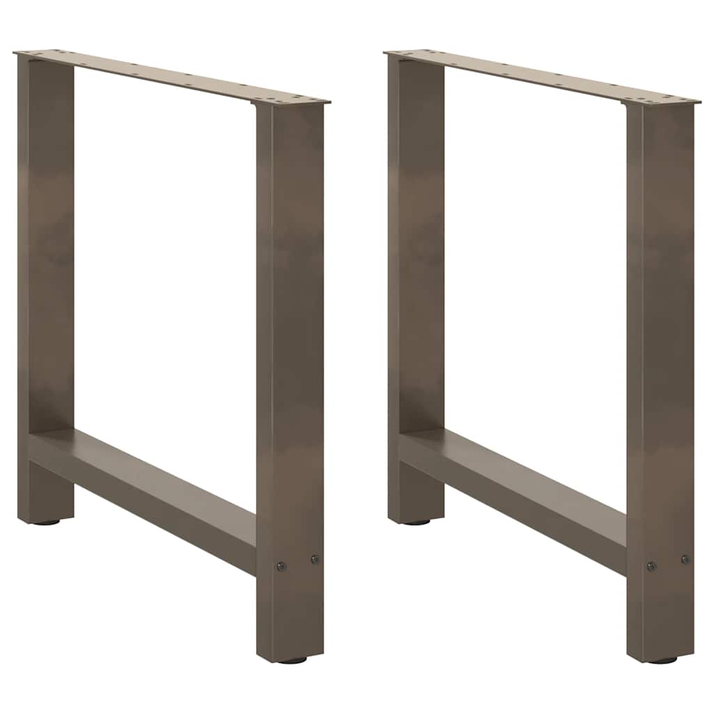 vidaXL Patas para mesa de comedor (2 unidades, 70 x 72-73 cm, acero)
