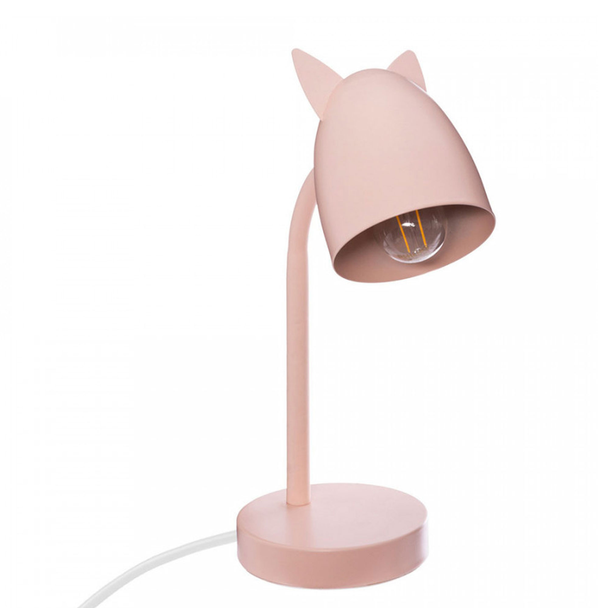 LÁMPARA INFANTIL "OREJAS" DE METAL COLOR ROSA - 18 x 12,5 x 31 cm