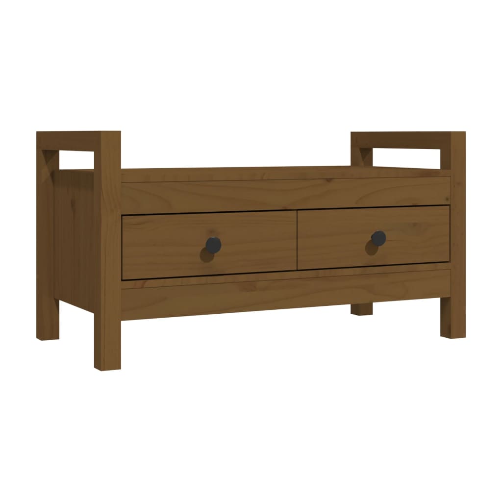 vidaXL Banco de recibidor madera maciza de pino 80x40x43 cm