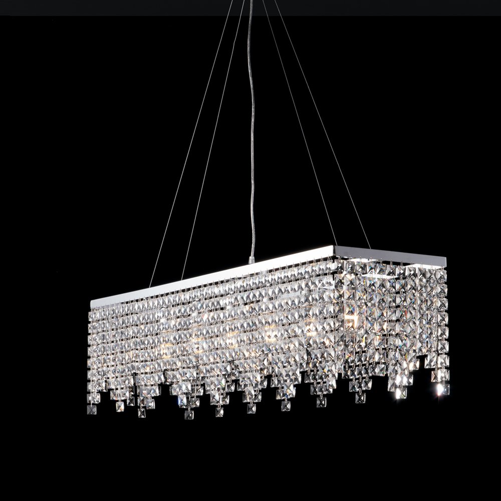 Classic Araña Penélope de Cristal Cromo 6 Luces E27