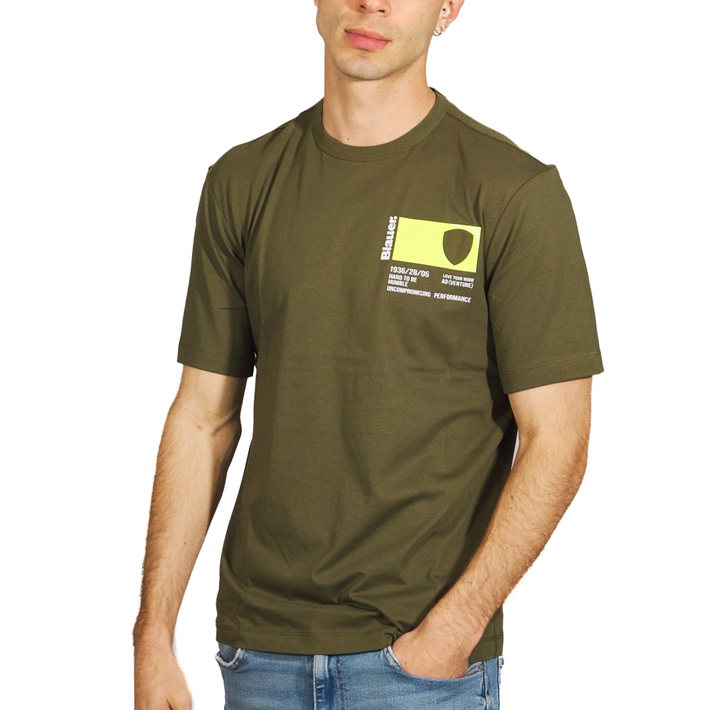 Blauer Camisetas Marca Modelo T-Shirt Manica Corta Green_685 Hombre Pequeño