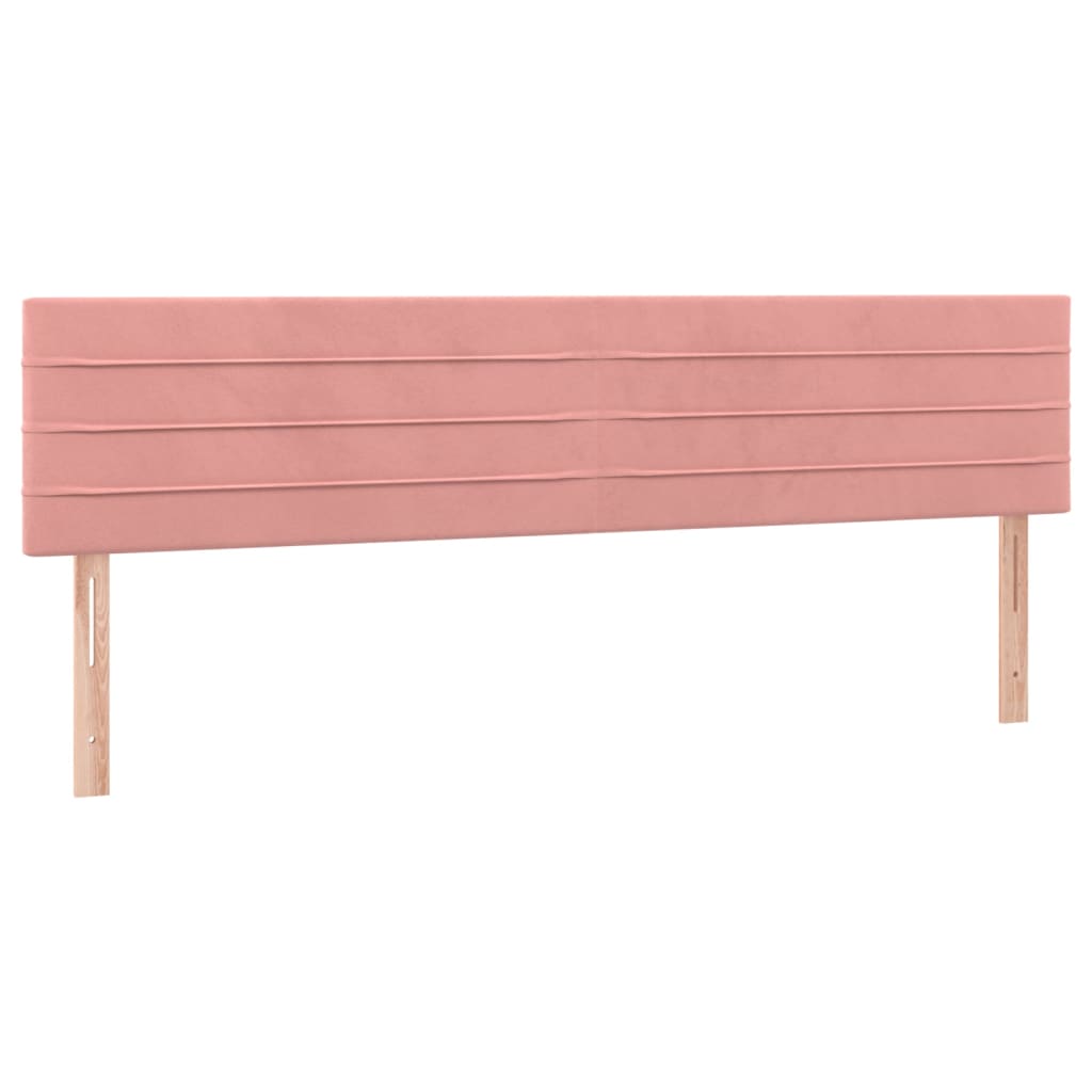 vidaXL Cabecero con LED de terciopelo rosa 200x5x78/88 cm