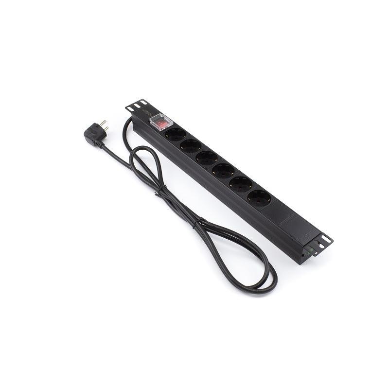 Regleta Rack 19" 6 X Schuko Con Interruptor Lapara Networking