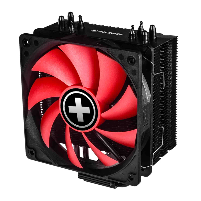 Xilence M704 Procesador Enfriador 12 cm Negro, Rojo