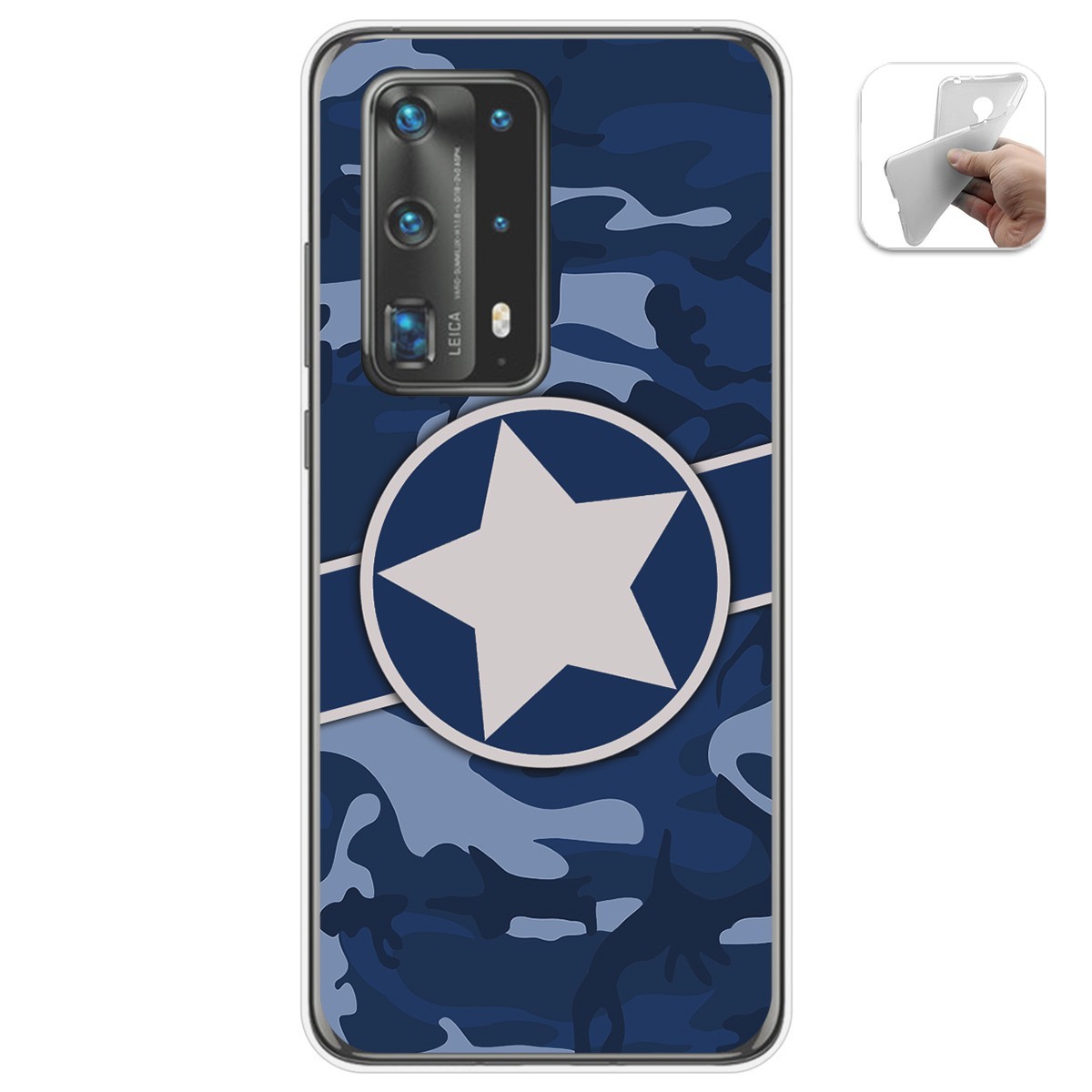 Tumundosmartphone Funda Gel Tpu para Huawei P40 Pro diseño Camuflaje 03 Dibujos