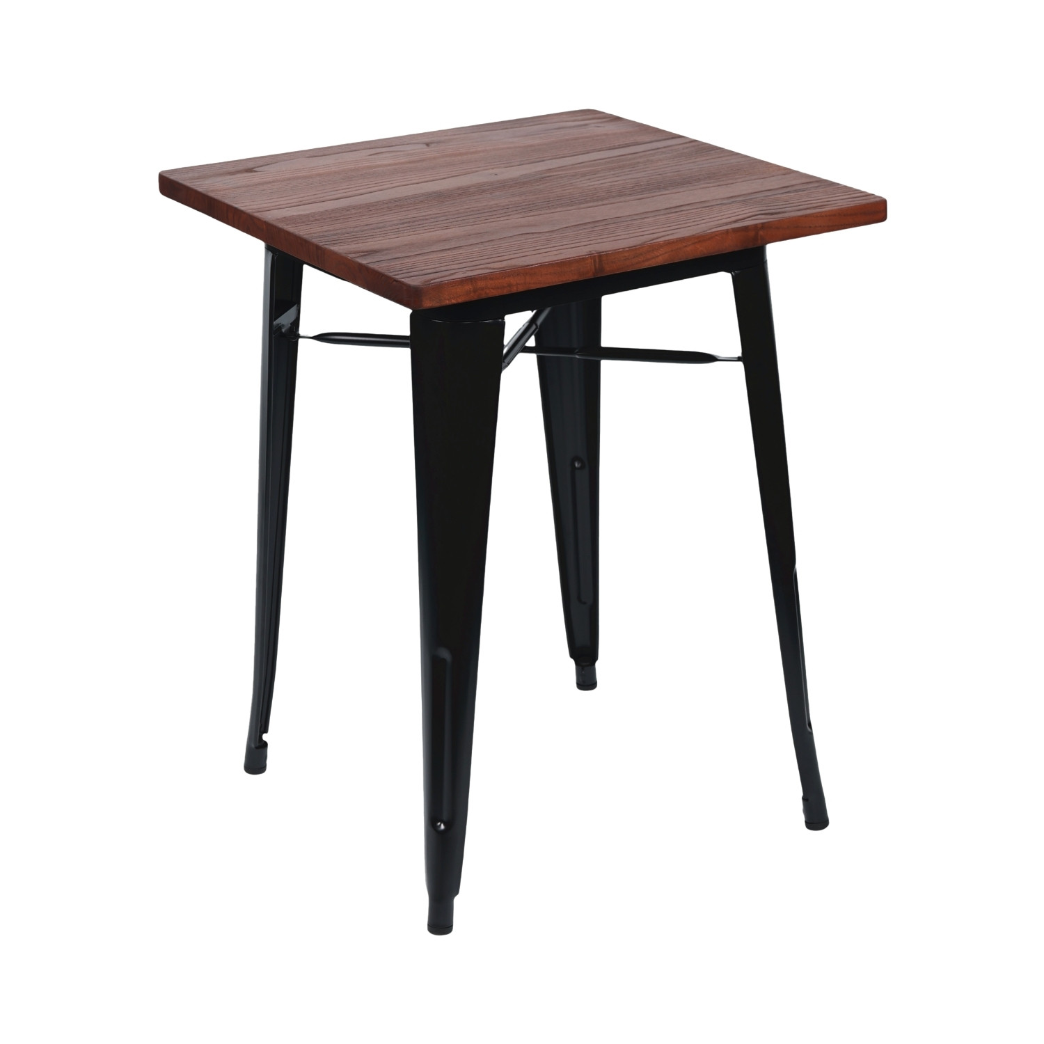 Mesa de Comedor Industrial Cuadrada de Madera y Acero 60x60x76cm Thinia Home