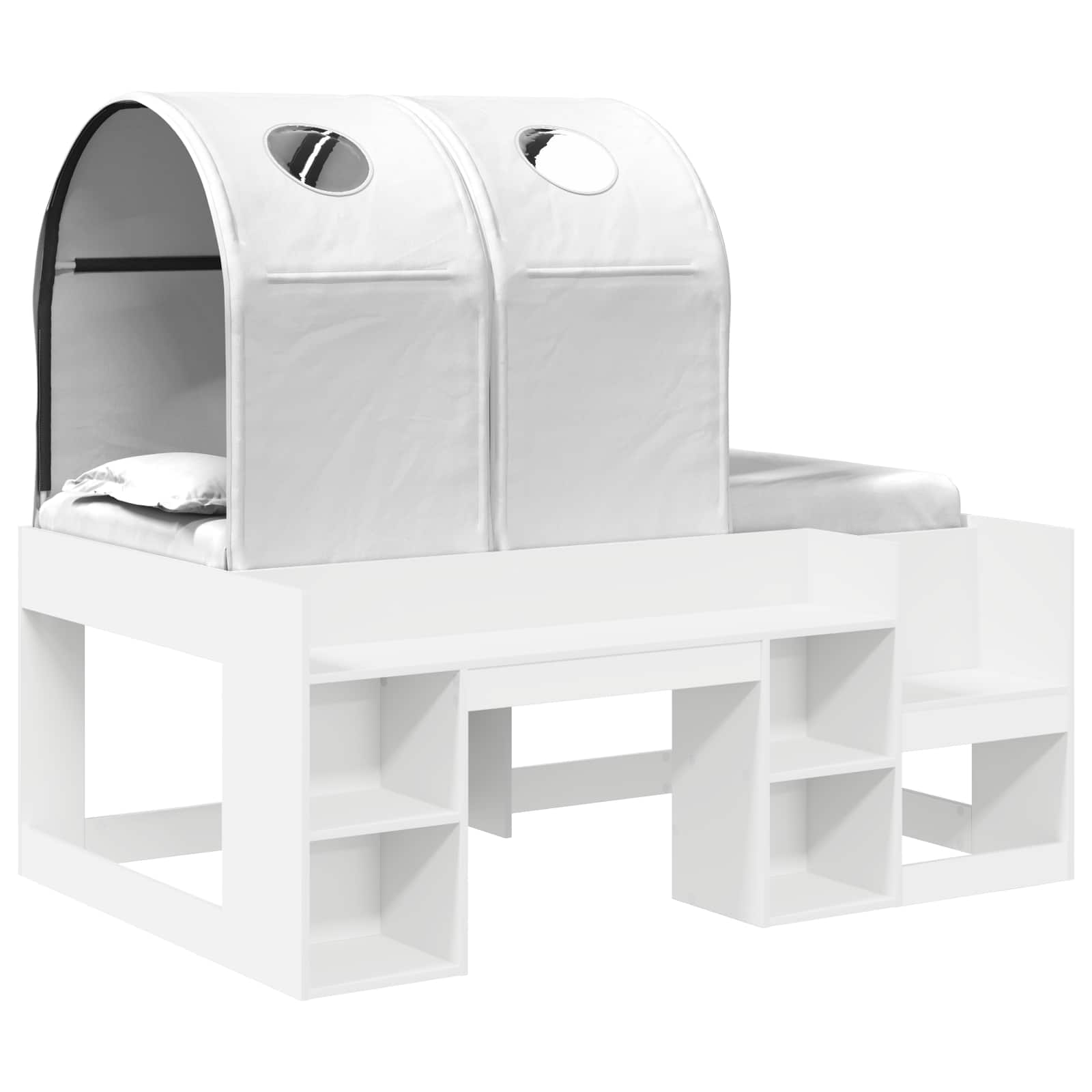 vidaXL Cama con Túnel 3 uds. Madera de ingeniería 80 x 160 cm Multicolor