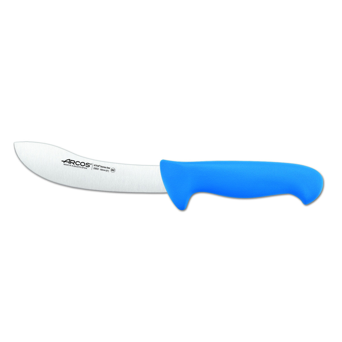 Cuchillo para Despellejar Arcos Colour - Prof 295323 de Acero Inoxidable Nitrum y Mango Ergonómico de Polipropileno de Color Azul y Hoja de 16 Cm, Funda Display - Alta Calidad