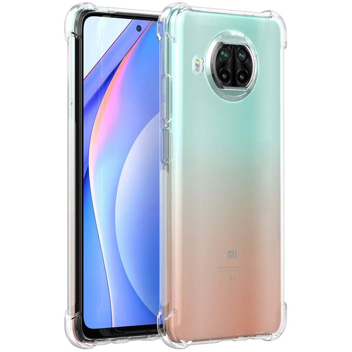 Tumundosmartphone Funda Gel Tpu Anti-Shock Transparente para Xiaomi Mi 10T Lite