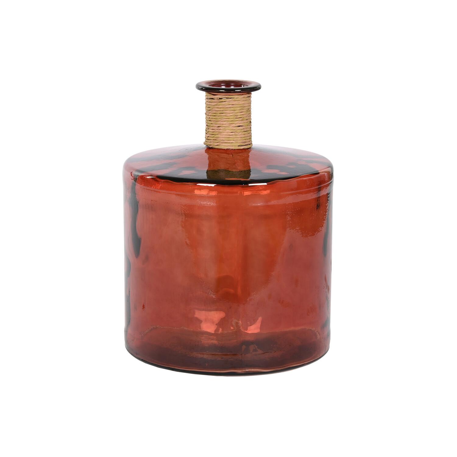 JARRON CRISTAL RECICLADO CUERDA 35X35X45 MARRON JR212095 - EL MEJOR COMPLEMENTO PARA TU HOGAR FIJALO
