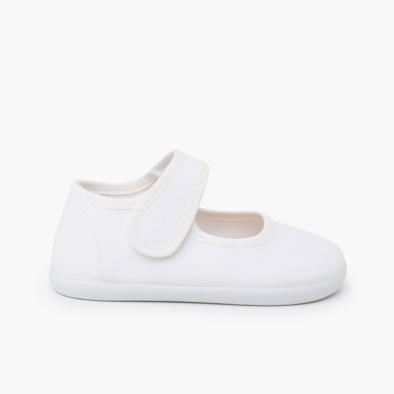 Pisamonas Merceditas barefoot lona cierre ancho